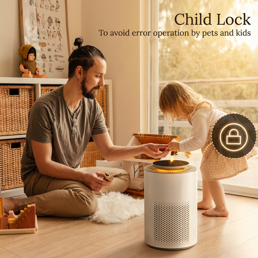 Purevia Compact Quiet HEPA Air Purifier for Infants & Adults