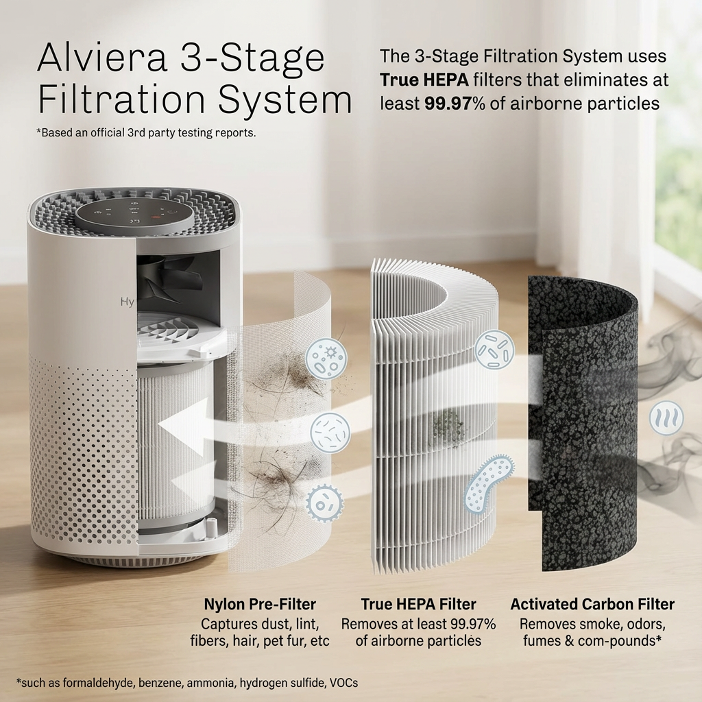 Purevia Alviera 3-in-1 True HEPA Replacement Filter